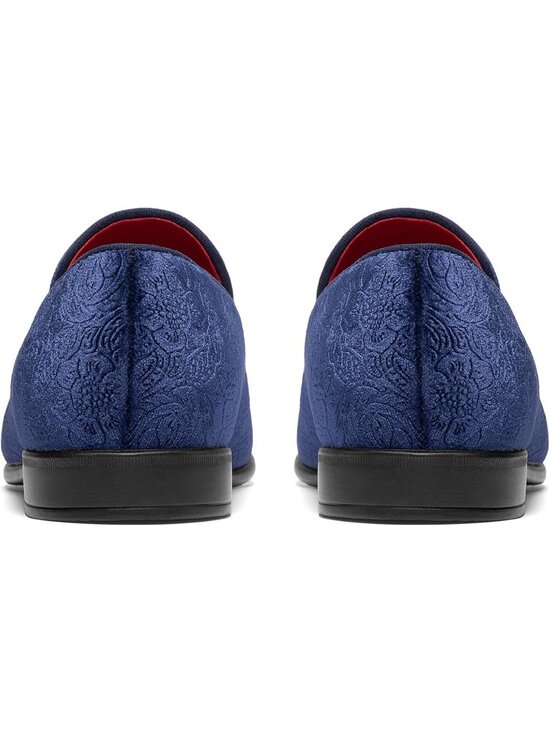 Bruno Marc Men\'s Dark Blue Velvet Loafers Slip On Tuxedo Comfortable Party Shoes main image 6